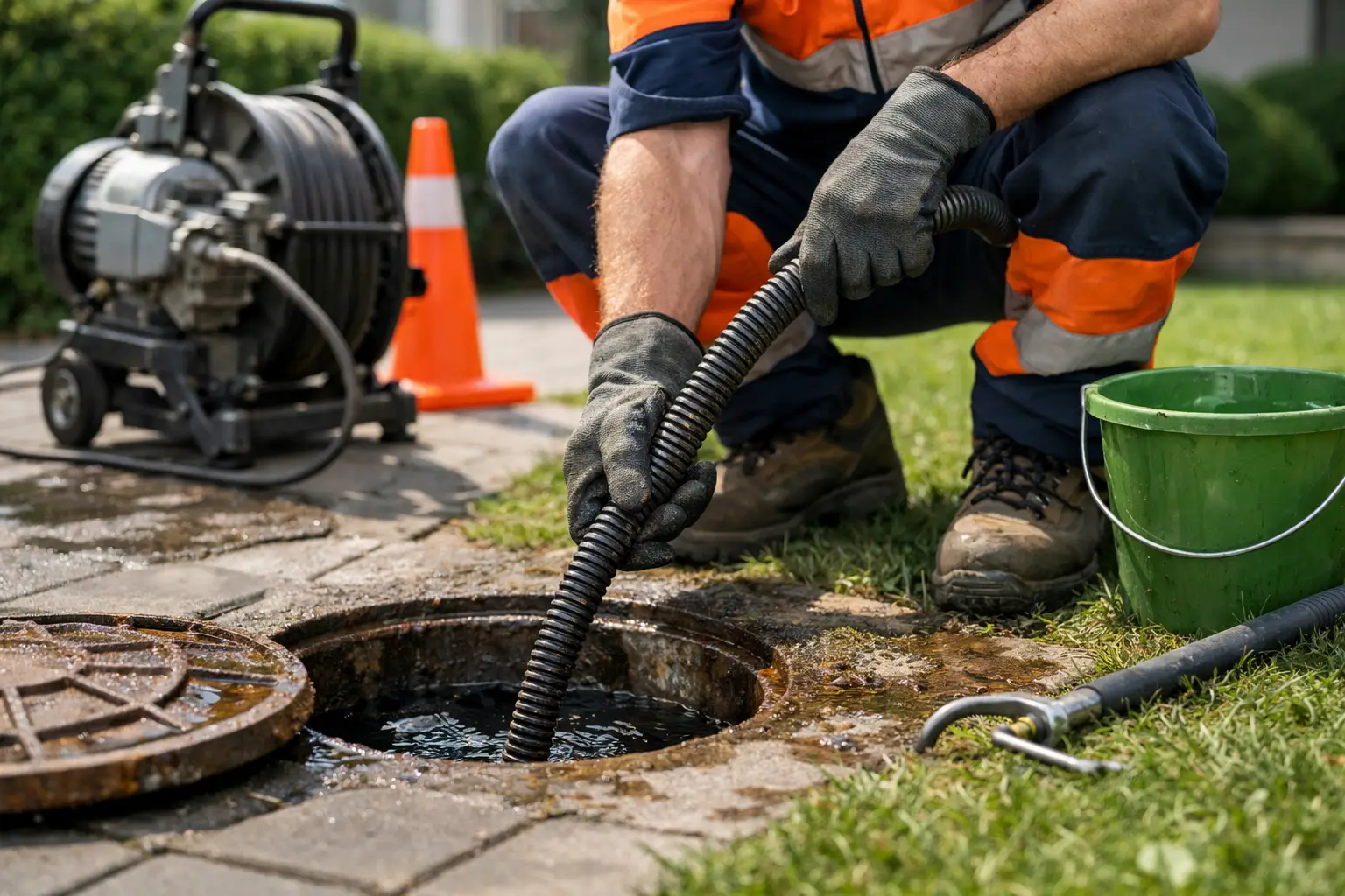 Como desentupir esgoto externo com segurança