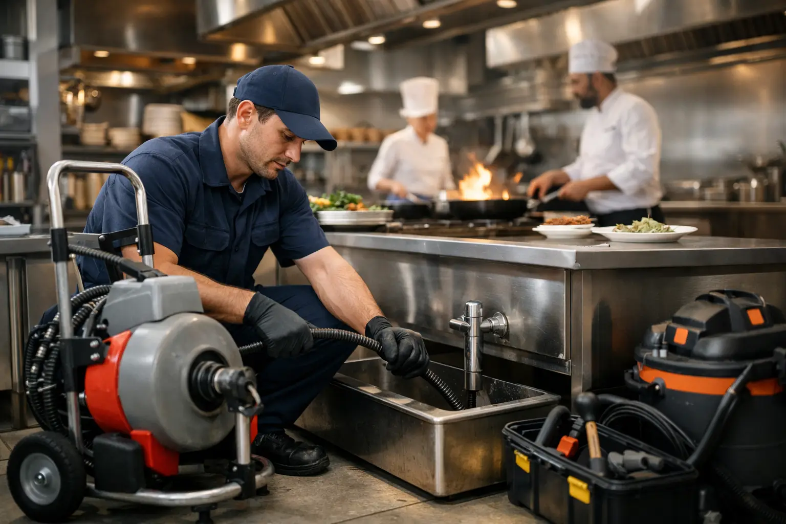 Desentupidora para Restaurante Comercial 24h