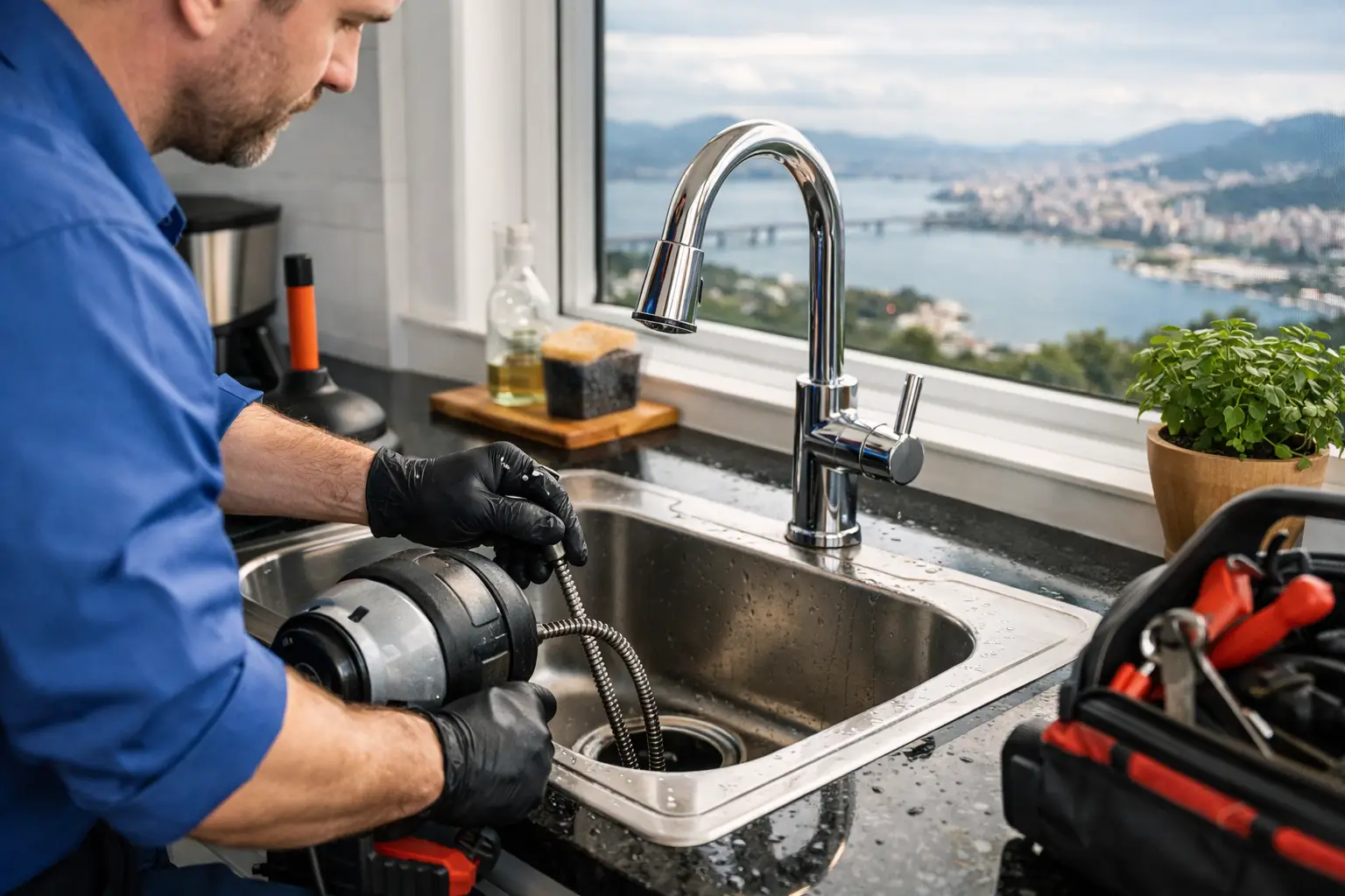 Empresa que desentope pias em Florianópolis