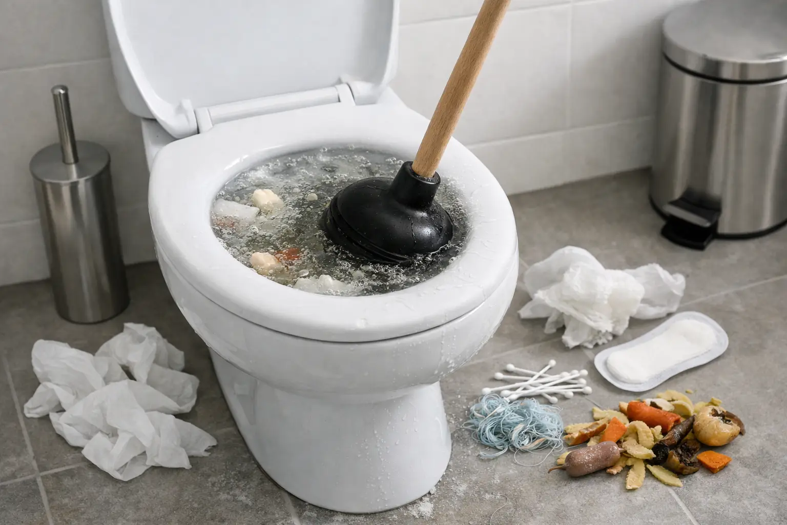 7 erros que entopem vaso sanitário em casa