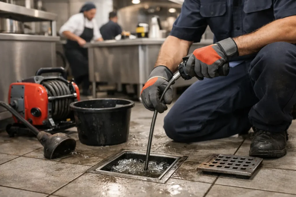 Desentupimento em Cozinha de Restaurante Urgente
