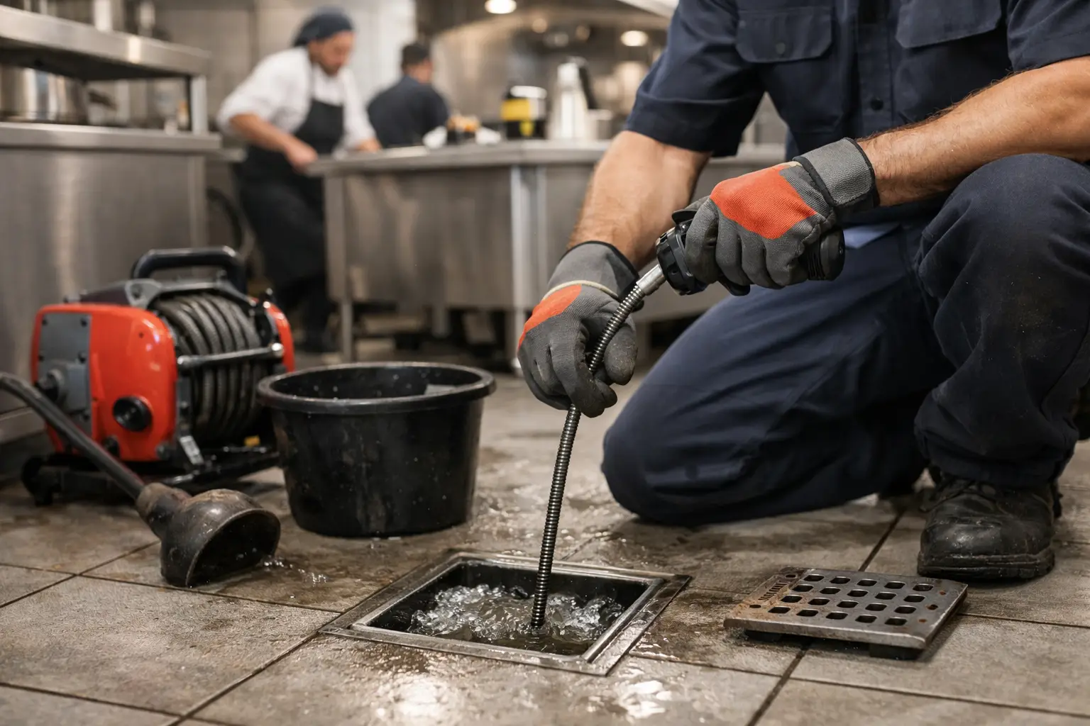 Desentupimento em Cozinha de Restaurante Urgente