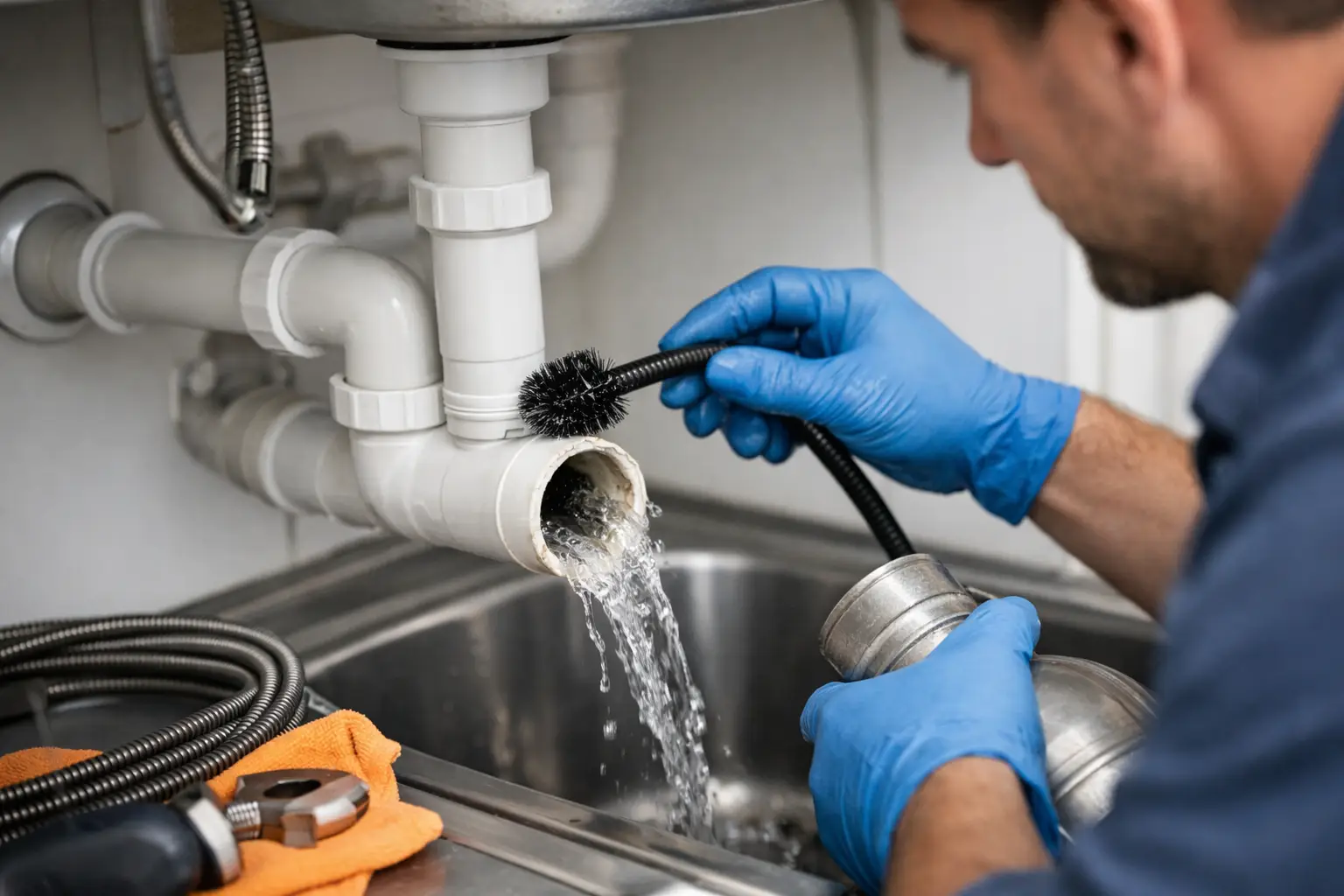 Limpeza preventiva no encanamento residencial