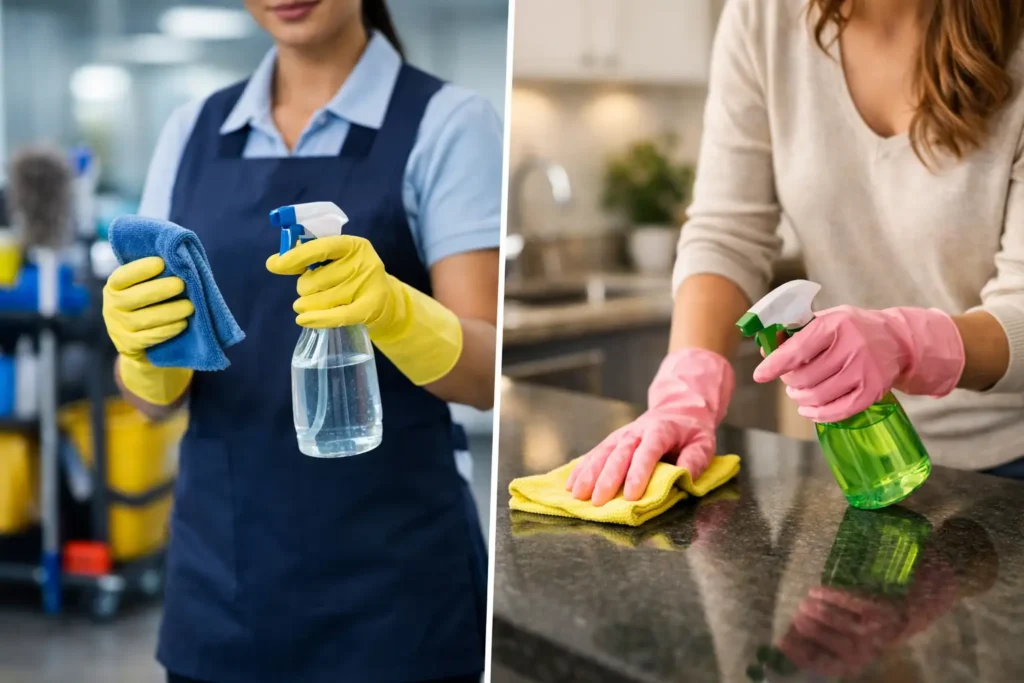 Limpeza profissional ou caseira: qual escolher?