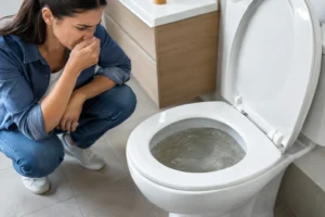 Como agir com esgoto retornando pelo vaso